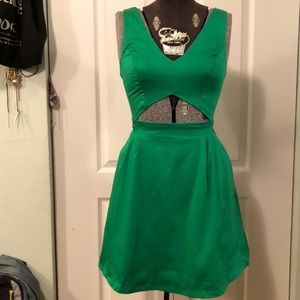 Green cutout dress